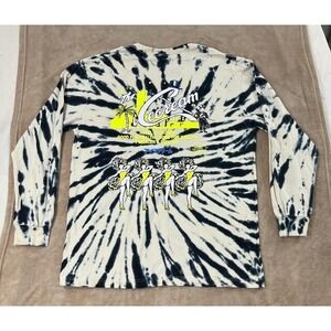 ICE CREAM‎ WALES men's size XL black/white Long Sleeve Tie Dye Bleach EUC